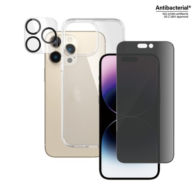 PanzerGlass iPhone 14 Pro Max, Bundle Privacy Glass+Case ''wie neu''