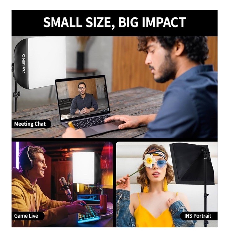 RALENO Softbox Photography Lighting Kit, 16'' x 16'' Softbox Lighting