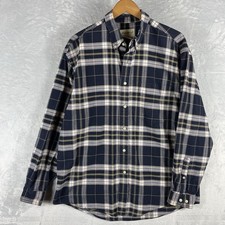 Eddie Bauer Heavy Work Shirt Long Sleeve Plaid Button Up Mens Large