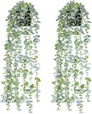Fake Hanging Plants Eucalyptus Potted Artificial Plant Small Faux Ivy Vines Deco