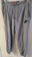 Nike Sweatpants Men's Size Medium Tapered Leg Joggers Grey Just Do It