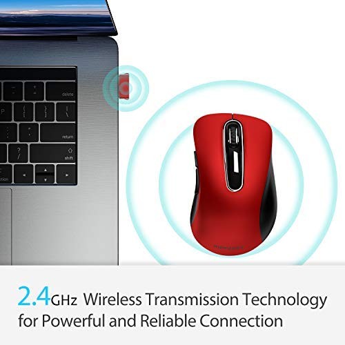 "Portable Wireless Mouse, 2.4GHz Silent with USB Receiver, Optical USB Mouse" - Picture 2 of 8