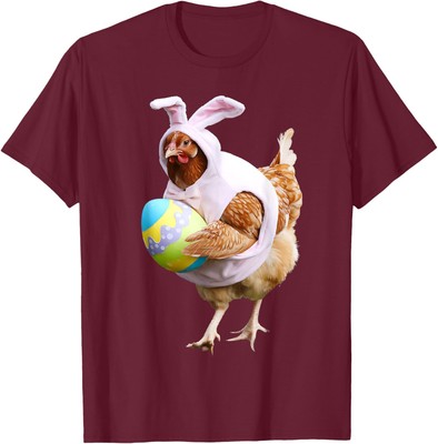 Happy Easter Chicken Bunnies Fun Eggs Farm Funny Unisex T-Shirt