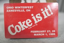 NEW 1986 Coca Cola "Coke Is It!" Ohio Winterfest Zanesville Playing Cards Sealed