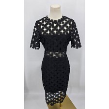 Lulus Heartfelt Black Lace Bodycon Midi Dress – Size M