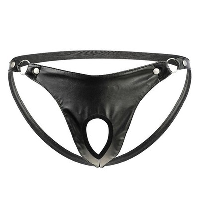 Jock Strap Herren Unterwäsche Uni Slip Low Rise Male Metallring vorne offen