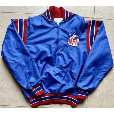 National Football League 80s DeLONG windbreaker bomber 1/4 jacket