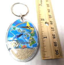 Hawaiian Hawaii Acrylic Key Chain Keychain real sand Ocean