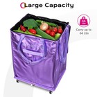 Byootique 20" Rolling Tote Bag Grocery Bag on Wheels Shopping Trolley DuskViolet — photo 2