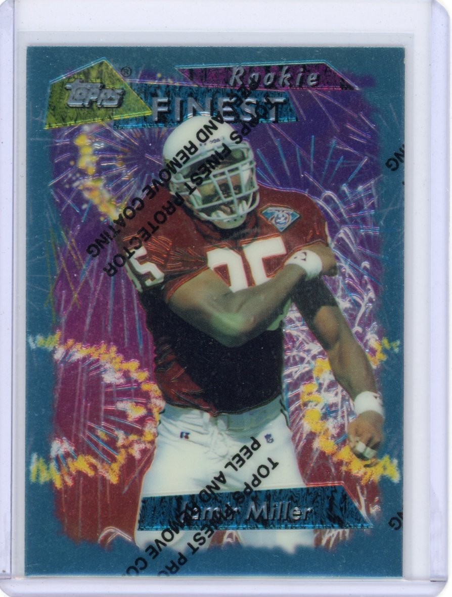 1995 FINEST RC JAMIR MILLER #51 SET BREAK WITH COATING ARIZONA CARDINALS