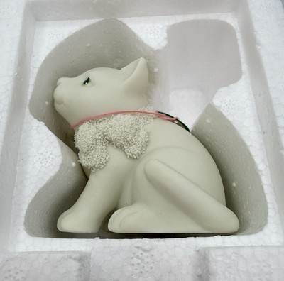 Vtg 1999 Department 56 EASTER Cat Snowbunnies 23862 Bisque Porcelain NIB 2 