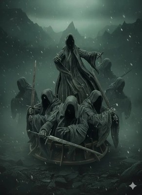 Nazgul Ringgeister Gruppe Statue 34cm Der Herr der Ringe Figur Sammlerstück