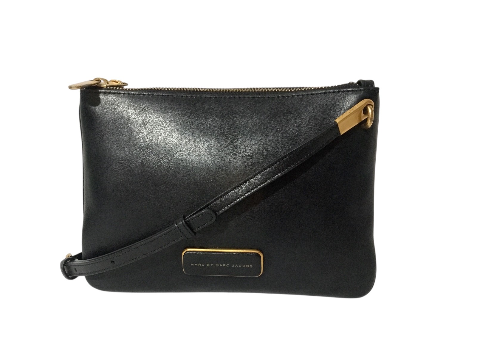 Authentic Marc Jacobs Double Compartment Black Le… - image 1