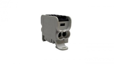 Blok dystrybucyjny - rozdzielczy HLAK25 1P czarny 2xAl/Cu 25mm²+16mm² 1000VAC/15