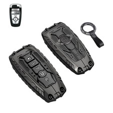 QBUC Heavy Key Fob Cover for Ford, Case Fits 5 Buttons, Black