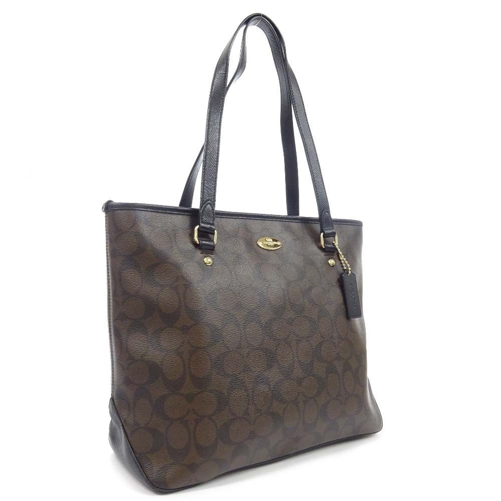 Coach Signature Tote Bag F34603 Authentic used 30x26x12.5cm