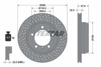 2 X Bremsscheibe Textar 92176705 FüR Porsche Boxster