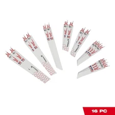 Milwaukee Sawzall 16-Pc. Reciprocating Saw Blade Set, Model# 49-22-1216