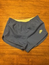 Vintage 80s Nike Sportswear Little Boys 7 Shorts Blue Athletic Running USA Made
