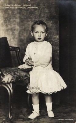 Ak Erbprinz Johann Leopold von Sachsen Coburg Gotha, Kinderportrait - 4532847