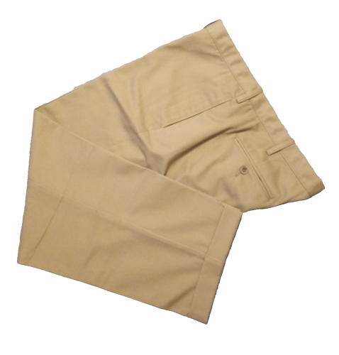 Pantalones de vestir para hombre LANDS'END ajuste tradicional frente plano puños tostado talla 40 - 42 x 29 - Imagen 4 de 5