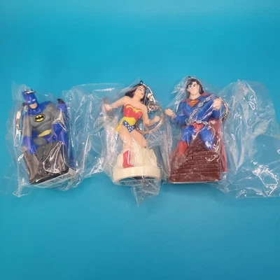 Vintage Batman Superman Wonderwoman PVC Keychain Lot DC - Image 1 of 4