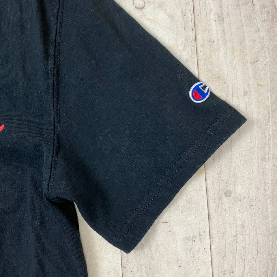 Champion T Shirt Vintage Reverse Weave Homme S Noir 80s Graphique - Photo 3/4