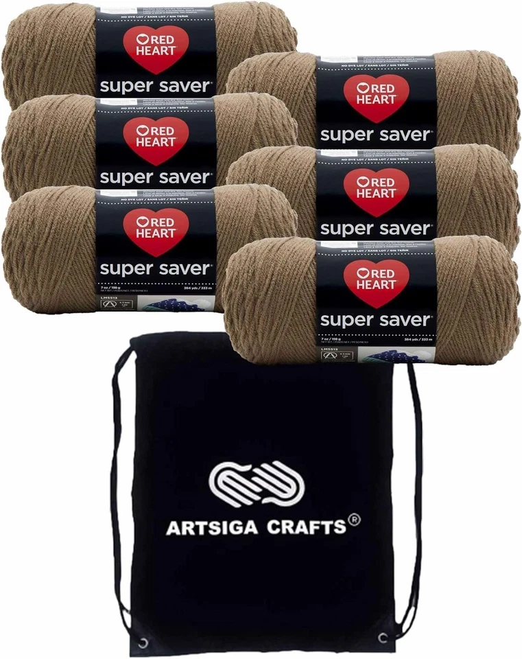 Juego de 6 hilos acrílicos Café Latte - peso en peor de los casos Foto 2 de 3