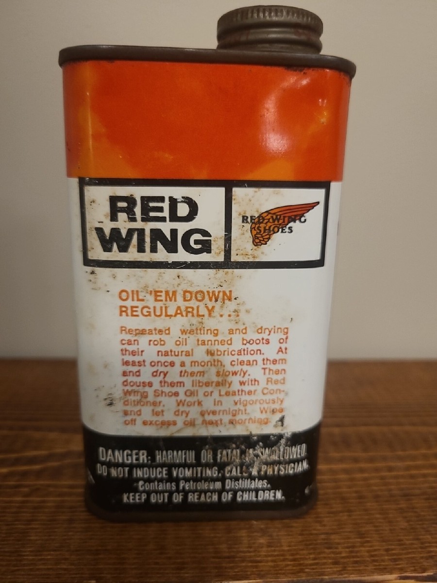 アンティーク雑貨 60s RED WING SHOE OIL CAN Vintage Red Wing Boot and Shoe Oil 8 oz Vintage Tin | eBay