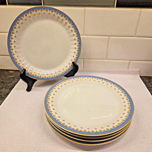 Arzberg Blu Oro Floreale Set di 5 Insalatiere Bone China 7 3/4” Germania #30 - Foto 11 di 11