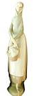 Lladro Woman With Basket Porcelain Figurine #4501G-13"-In Beautiful Condition Jl