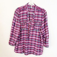 Matilda Jane Plaid All Day XXL Purple Pink Fl...