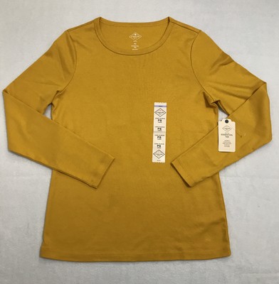 St Johns Bay Womens Yellow Long sleeve 