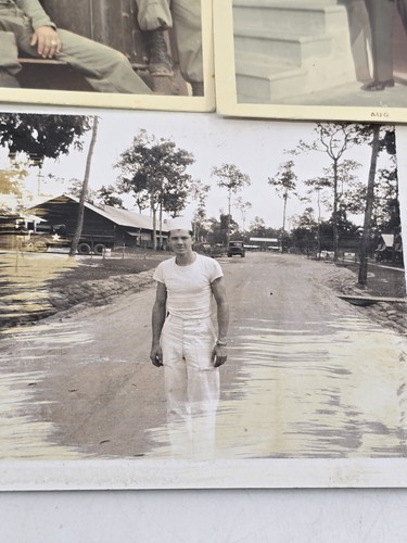 Photo physique militaire homme intérêt gay années 1960 avec costume de plage + lot uniforme - Photo 5/6