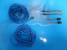 2 x Kirwan 12-1092 Coaptation Bipolar Forceps W/ Cords & I/A Handpieces (10876)