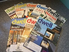 Vintage Dwell Magazines Lot of 8 2013 & 2014 Mid Century Modern Vol 13/14 Issues