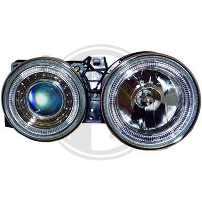 BMW E30 Angel Eyes Scheinwerfer Xenon Optik Linse Chrom Standlicht Ringe zugel