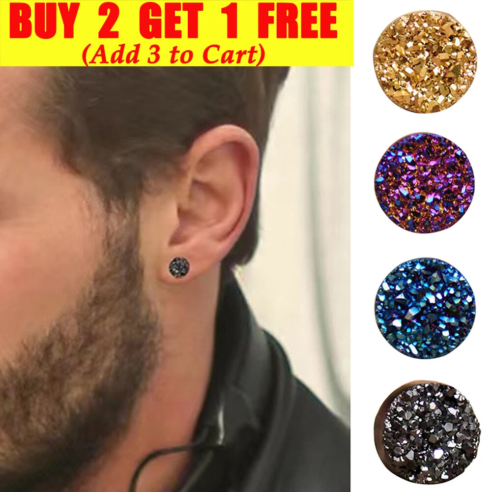 Unisex Non-Piercing Magnetic Ear Stud Fake Earrings Men Women | eBay