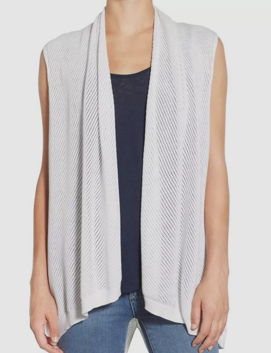 Open front shop sweater vest