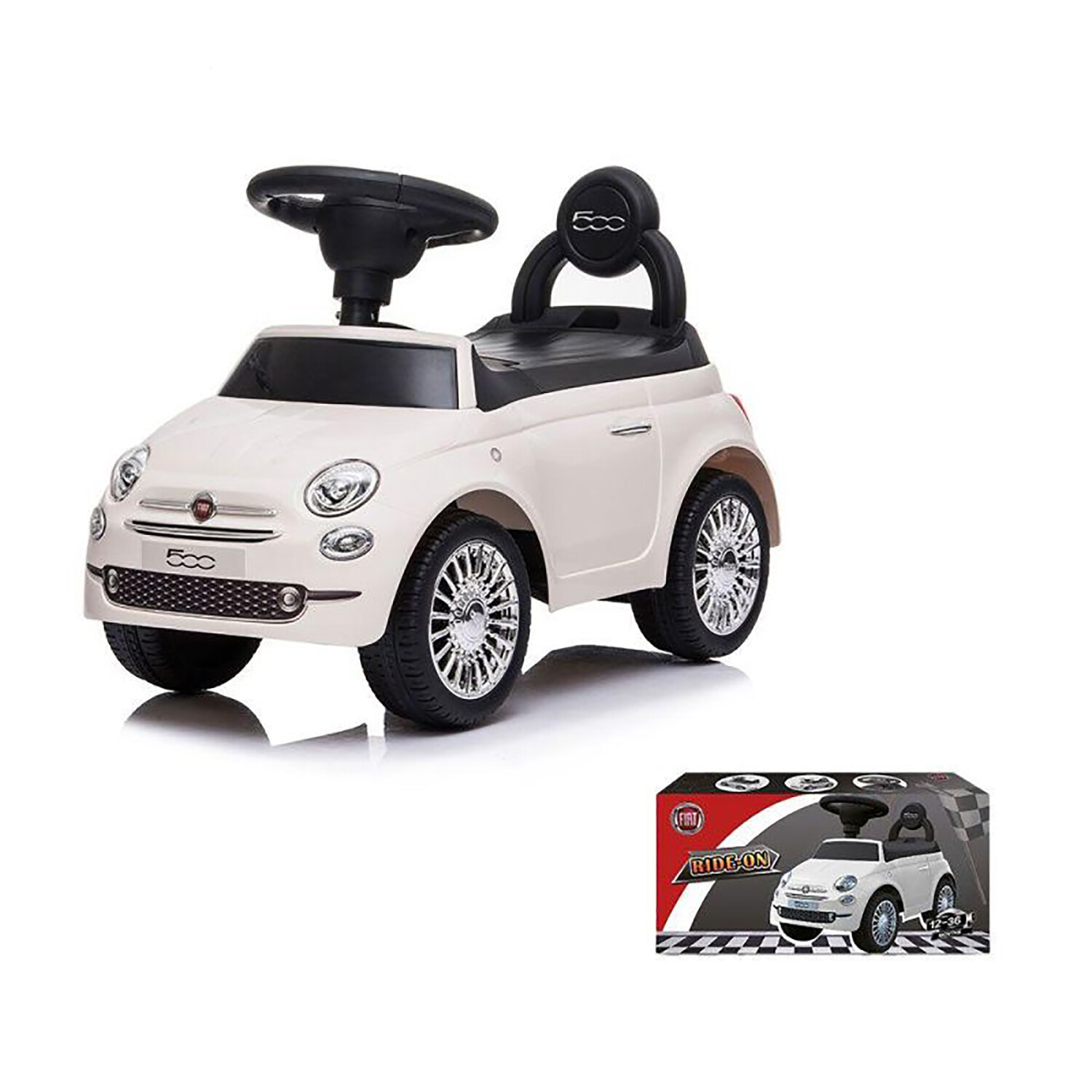 Primi Passi Ride-On Fiat 500 Bianca SPORT ONE - X50981 GIODICART