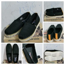 BOBS by SKECHERS Women's Breeze Memory Foam Slip-on BLACK  TAUPE  Shoes