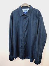 Egara Non-Iron Men's Blue Check Dress Shirt In Size XL