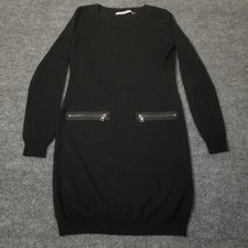 Marc New York by Andrew Marc Women's Black Wool Blend Sweater Dress- Size M