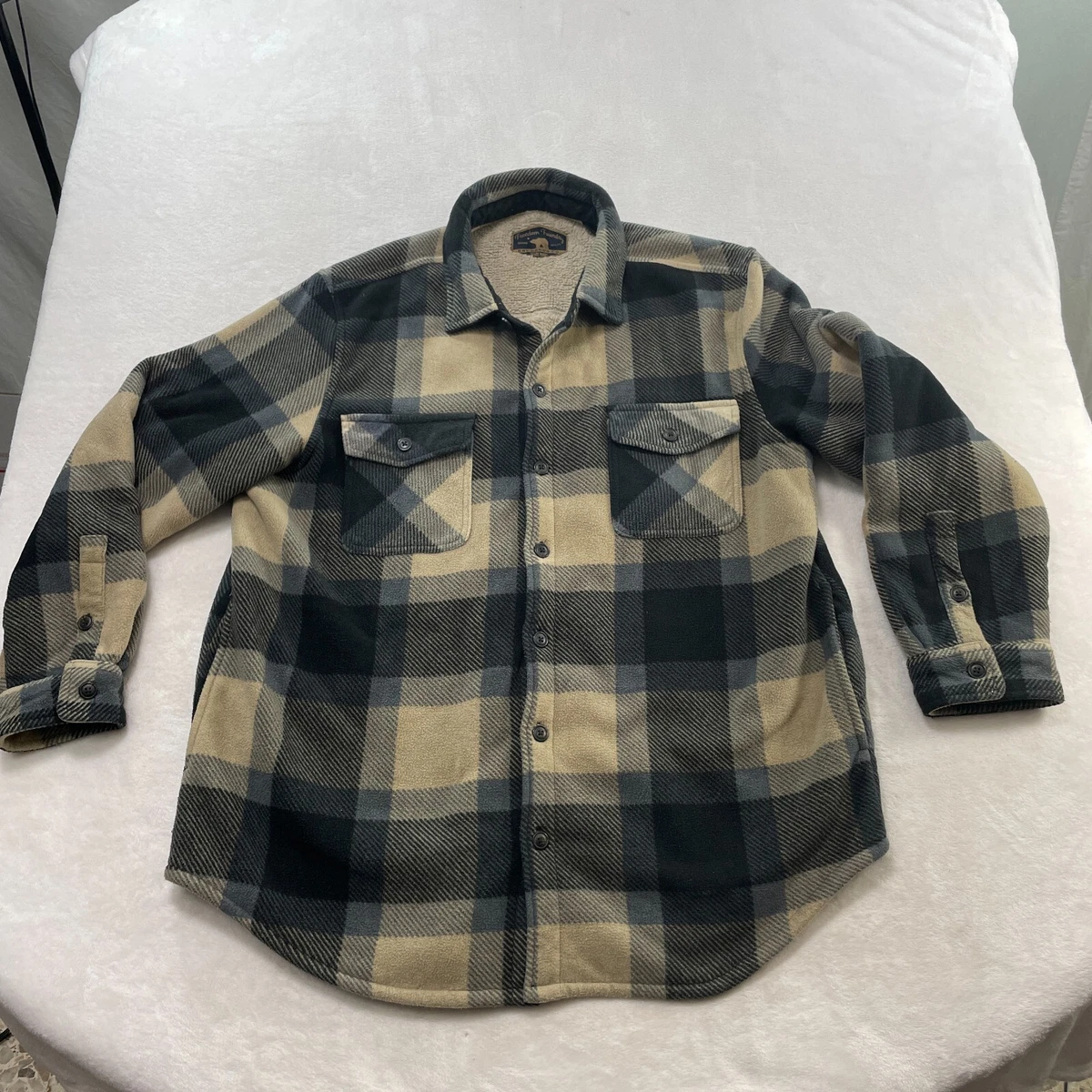 Freedom Foundry Sherpa Fleece Lined Flannel Jacket Men s XL Plaid