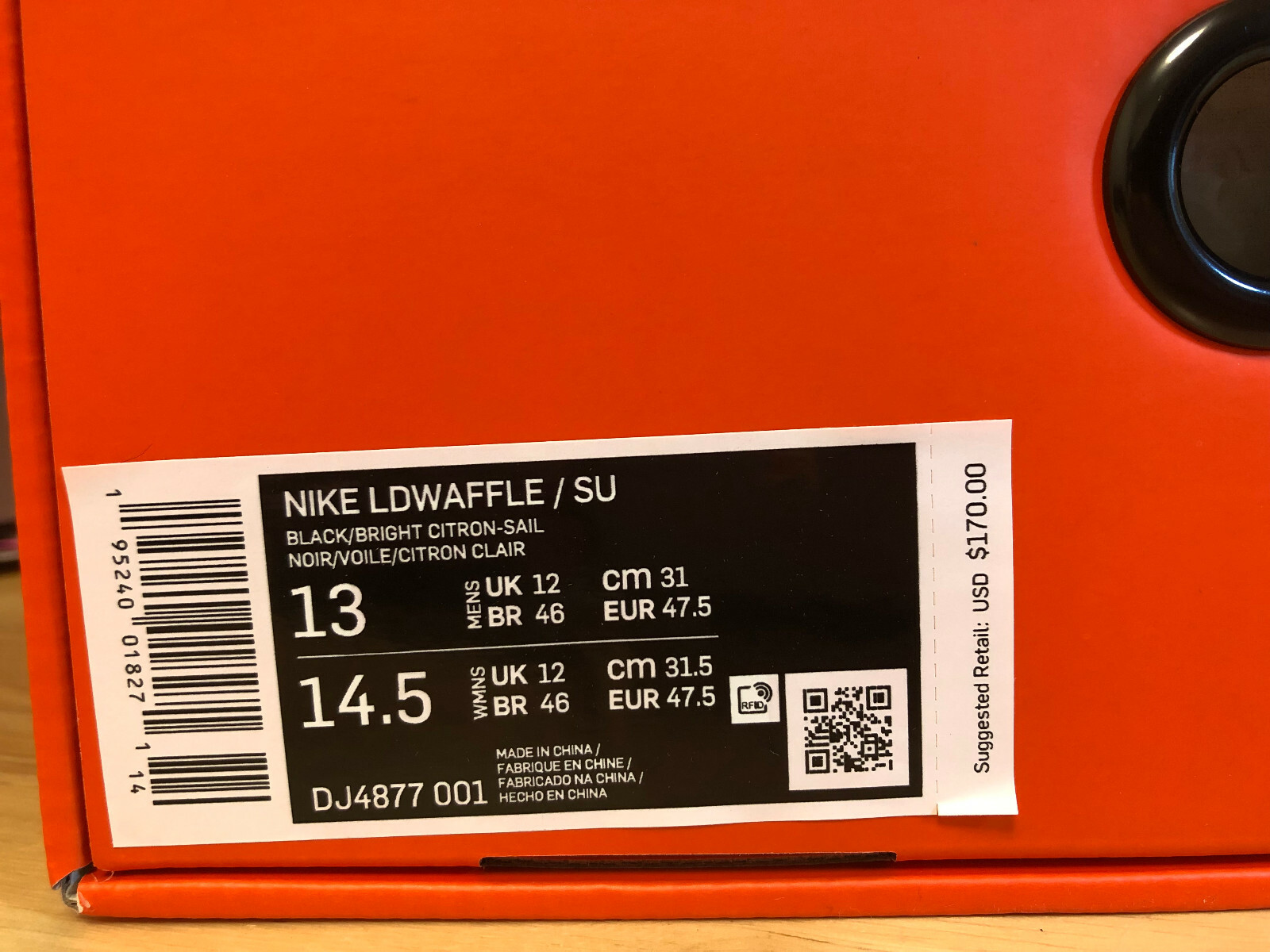 SACAI X NIKE DS Nike x sacai x Undercover LD Waffle limone brillante DJ4877 001 taglia 13