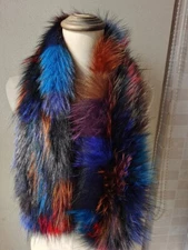 Real Best Real Fox Fur Scarf Women Winter Warm Neckerchief Handmade Multi