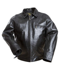 HERREN Lederjacke Highway Motorradjacke Bikerjacke Echt PFERDE LEDER Schwarz