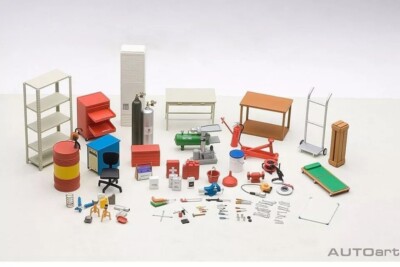 GARAGE KIT ACCESSORY SET FOR 1/18 SCALE MODELS BY AUTOART 49110