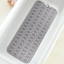 Bathtub Mat Non Slip Grey Extra Long Bath tub Mat Shower Floor Mat with Sucti...