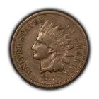 1875 1c Indian Head Small Cent - Fine Semi Key Date - SKU-T4546